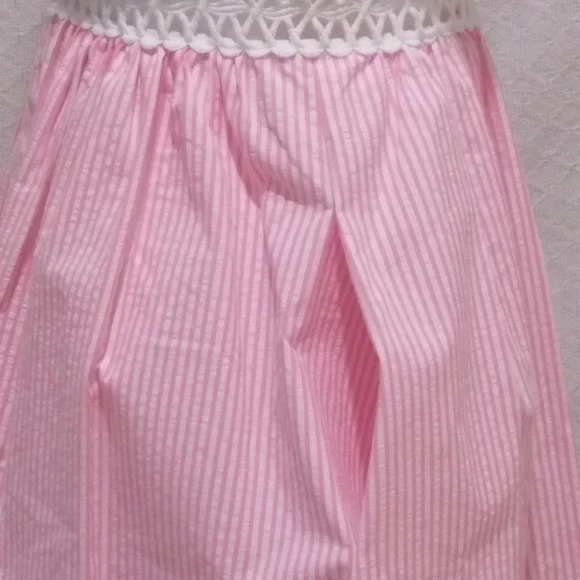 Lilly Pulitzer Alivia Havana Pink Yarn Dye Seersucker Dress with Pockets - Picture 8 of 12